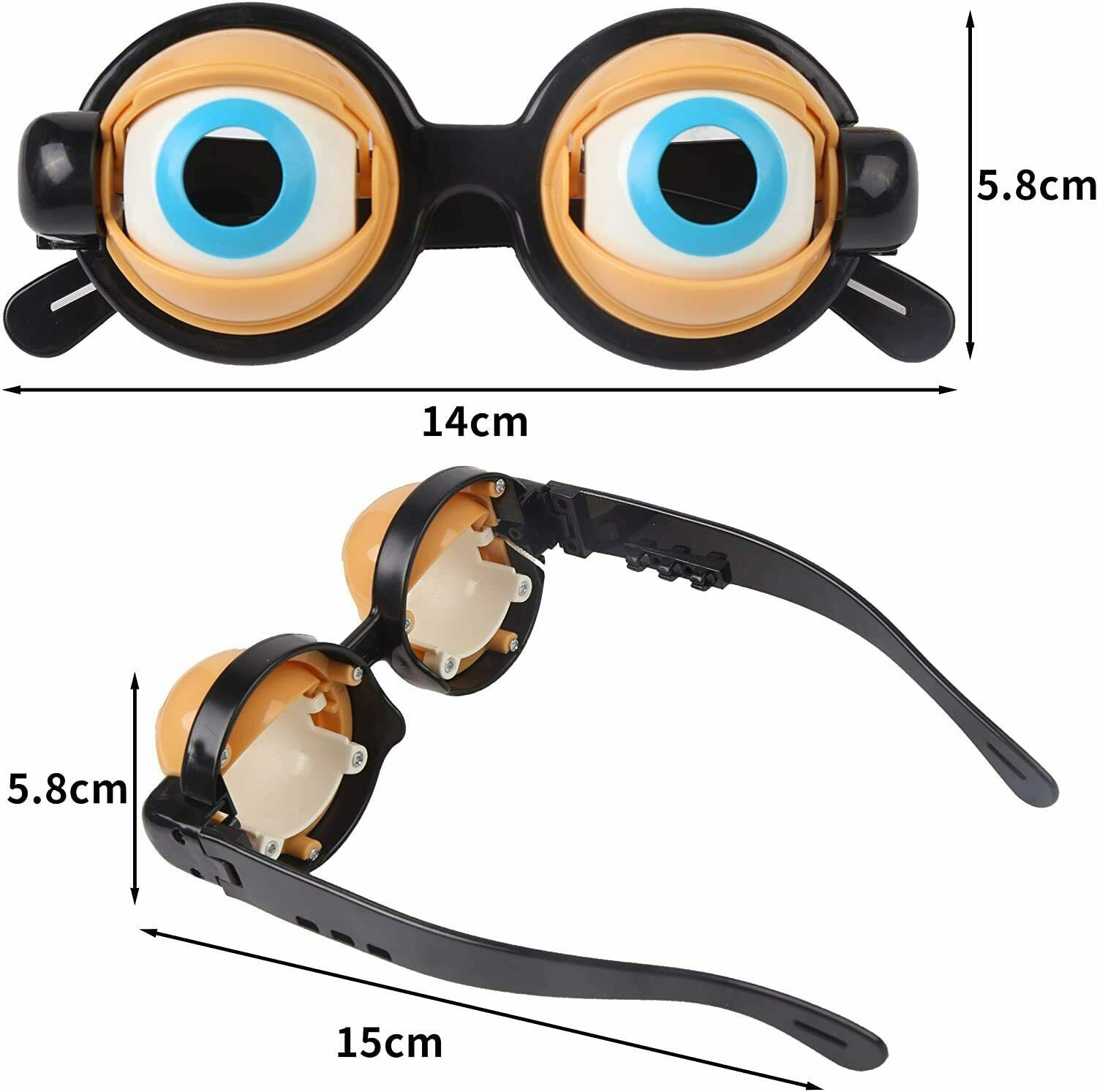 VEYLIN crazy eyes Crazy Eyes Supura Eyes Glasses Glasses Funny Fancy Dress Funn - Fresh Stock Dated February 2026