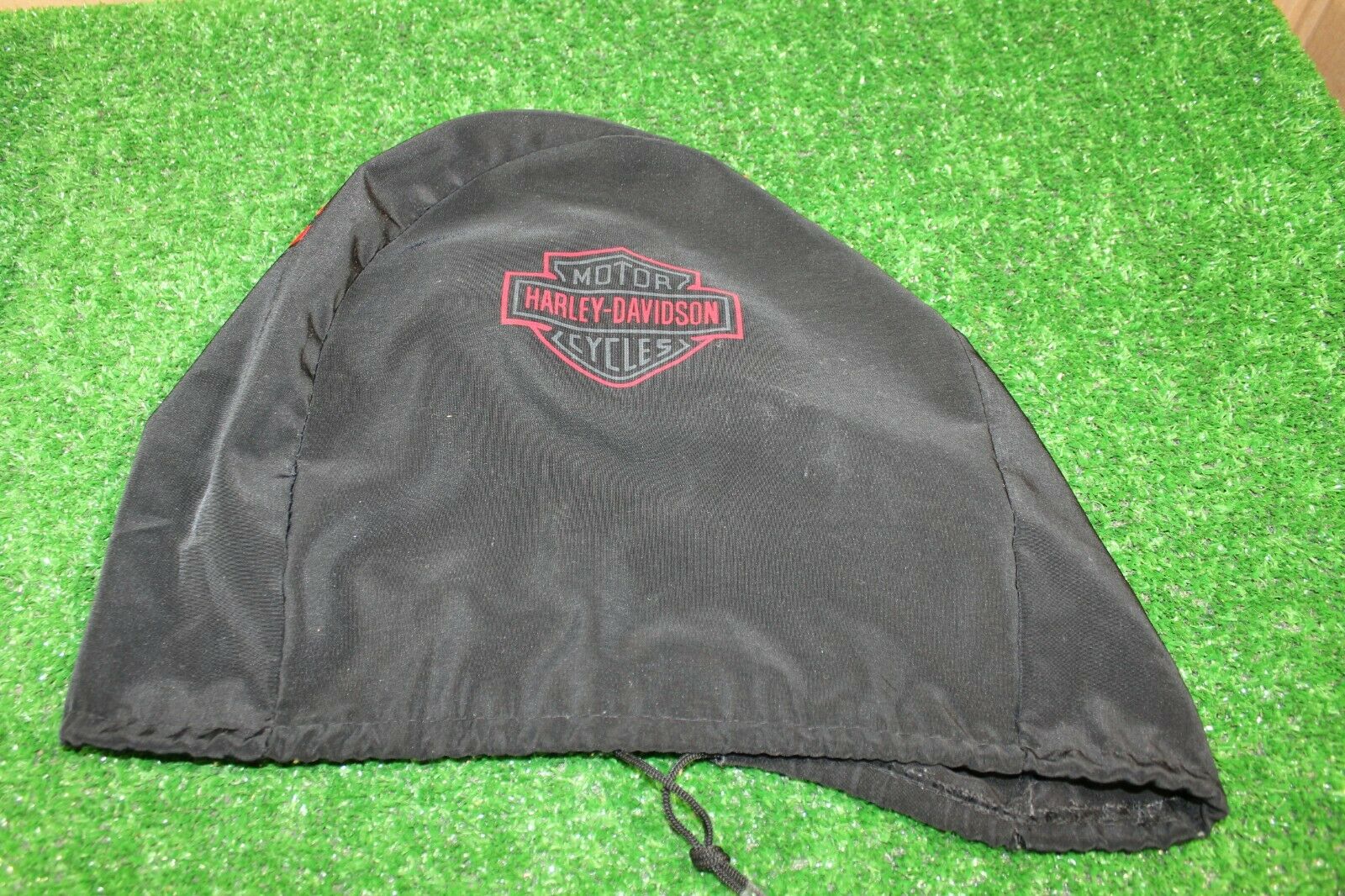 Harley-Davidson helmet dust cover w/drawstring (red lettering) - Fresh Stock Dated February 2026
