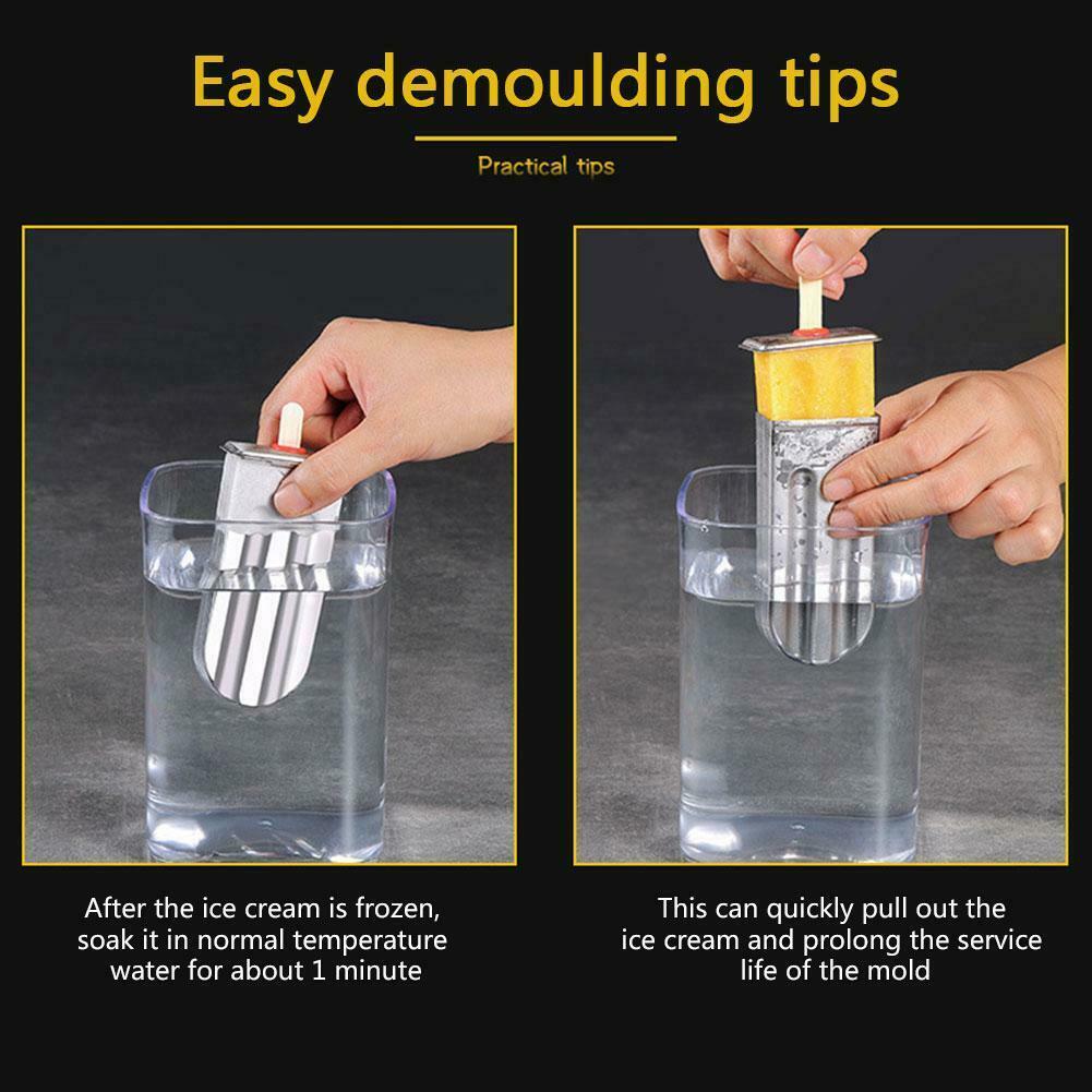 Steel Popsicle Ice Cream Sticks Mold Ice Lolly Popsicle Stick Holder - Fresh Stock Dated February 2026