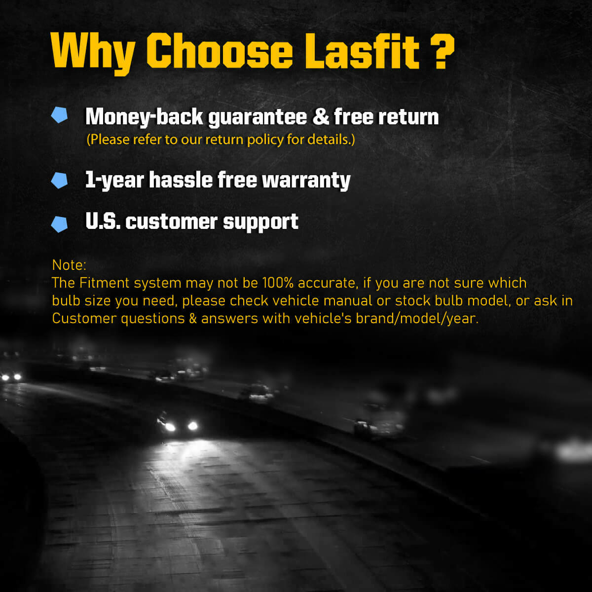 Lasfit H4 9003 LED Bulb High Low Beam Motorcycle Headlight Super Bright White 2X - Fresh Stock Dated February 2026