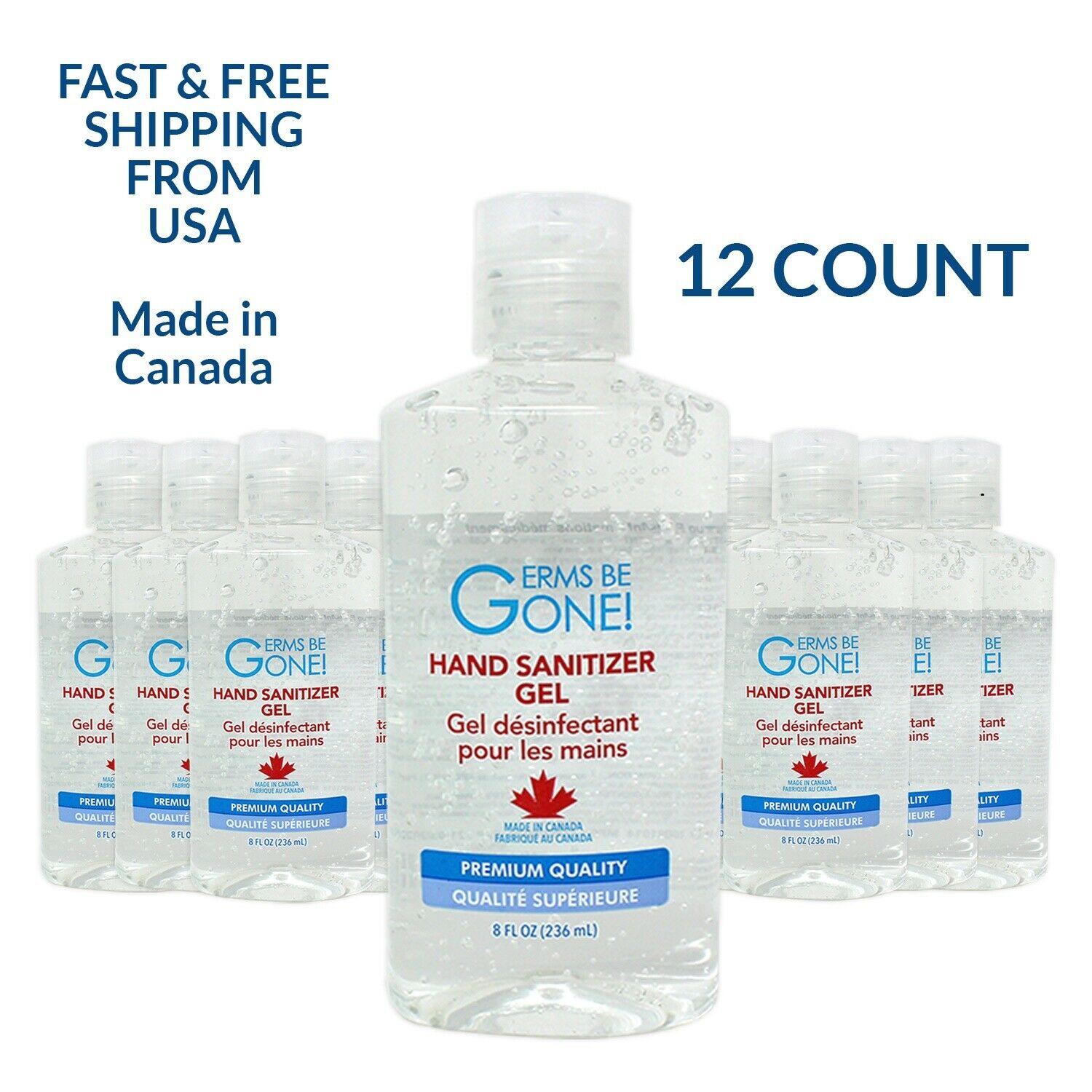 Hand Sanitizer Germs Be Gone 8 oz - Fresh Stock Dated February 2026