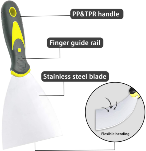 Metal Putty Scraper Set Dry Wall Putty Metal Scrapers Putty Decals Patching - Fresh Stock Dated February 2026