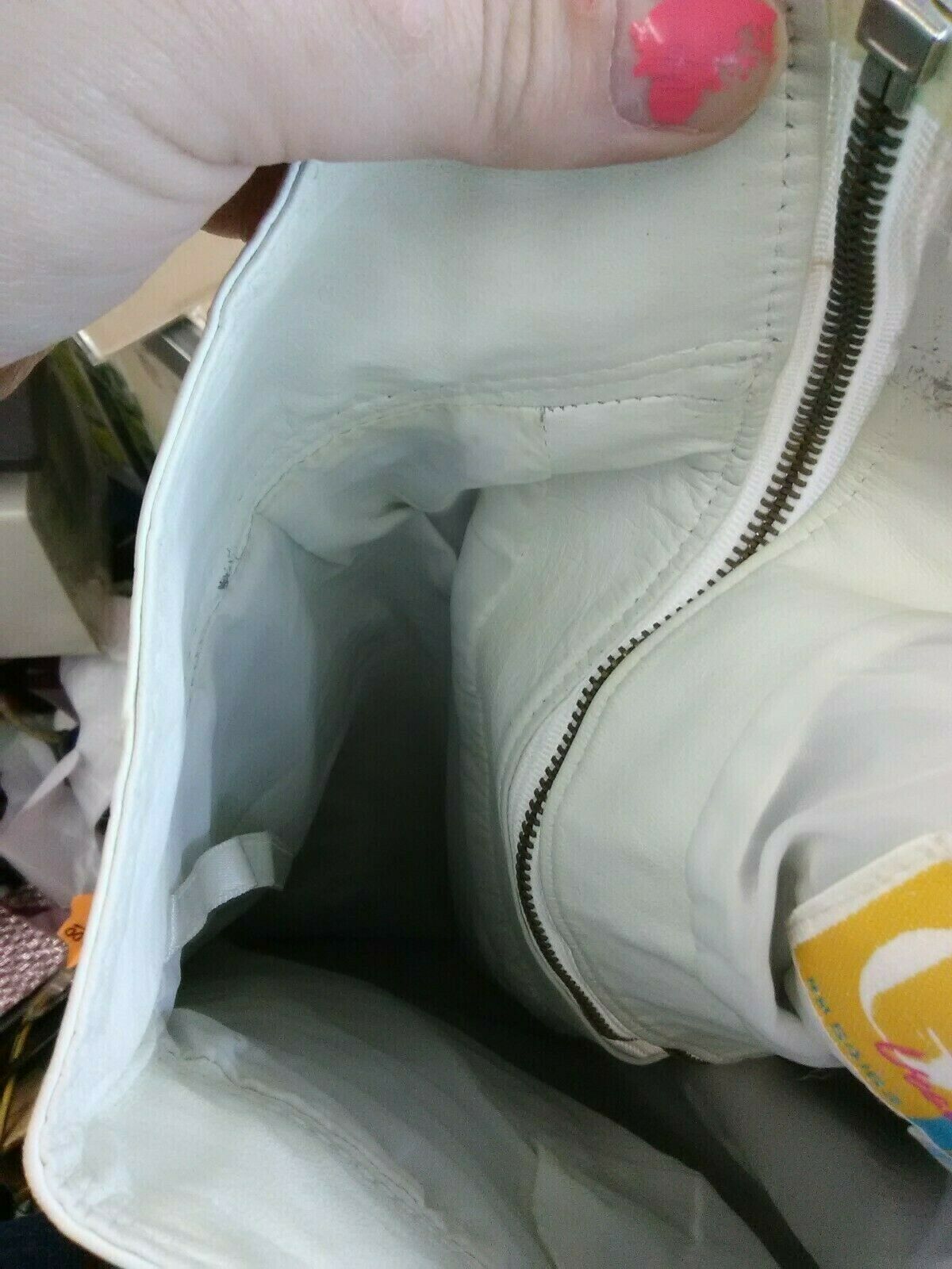 VINTAGE MADE BY C-III FROM KOREA NUMBER 54163 WHITE LEATHER SKIRT SIZE 3/4 - Fresh Stock Dated February 2026