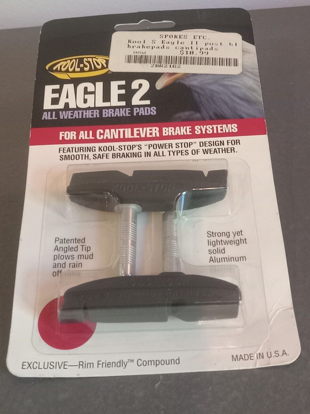Eagle 2 All Weather Brake Pads / Cantipads Black FREE SHIPPING - Fresh Stock Dated February 2026