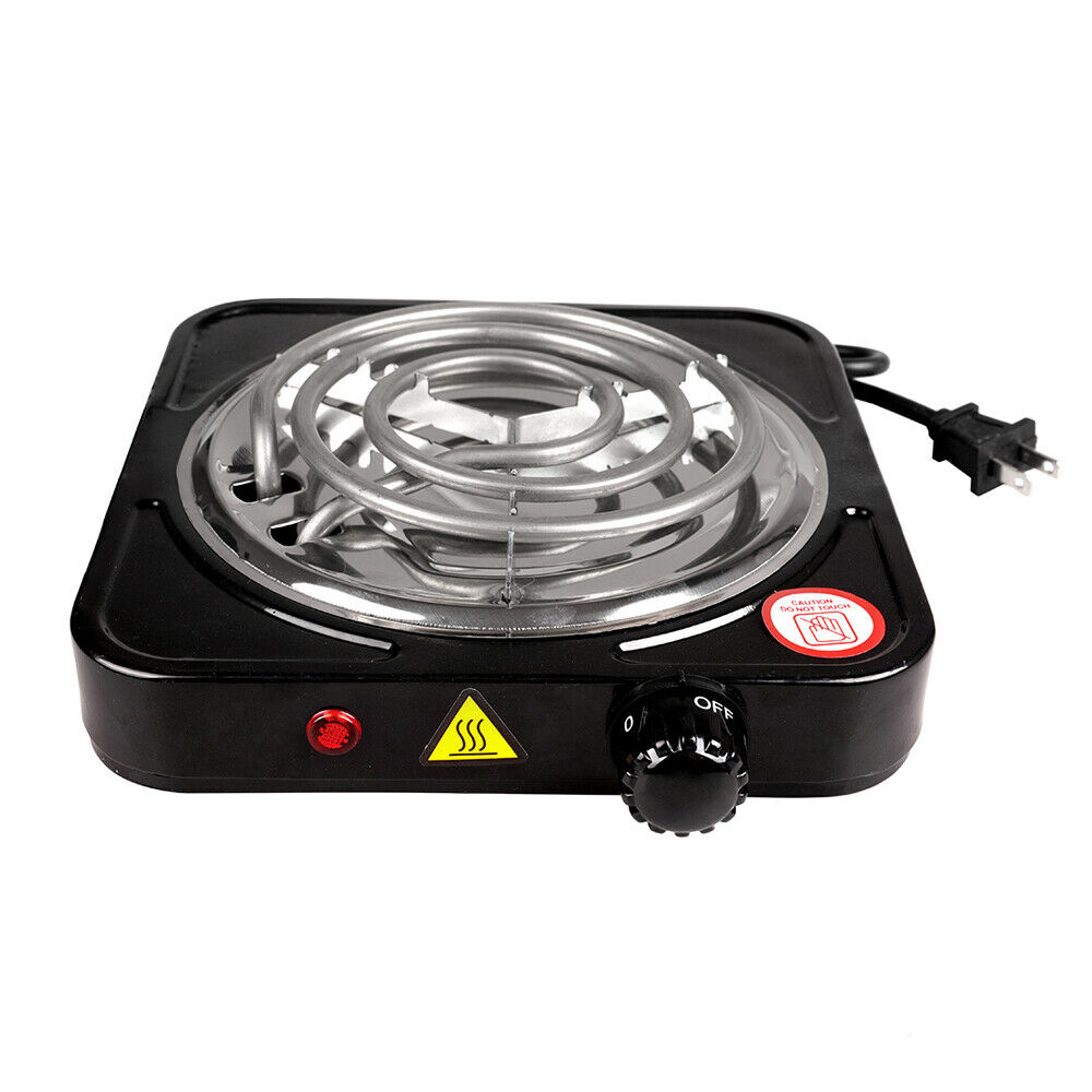 Portable Electric Single Burner Hot Plate Cooktop RV Dorm Countertop Stove 1000W - Fresh Stock Dated December 2025