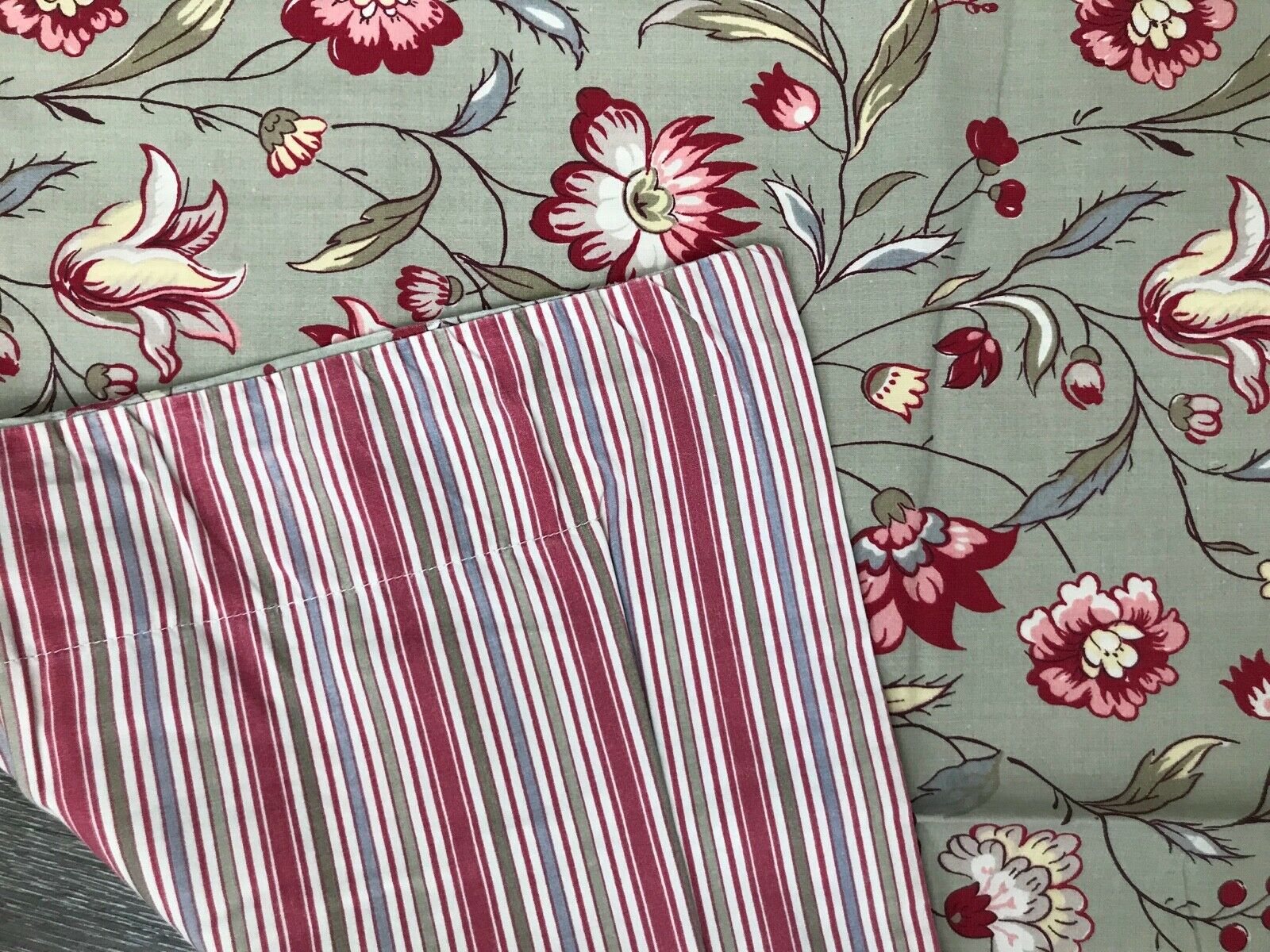 POTTERY BARN PAIR BOTANICAL FLOWERS SHAMS, ENGLISH COTTAGE CHIC - Fresh Stock Dated December 2025