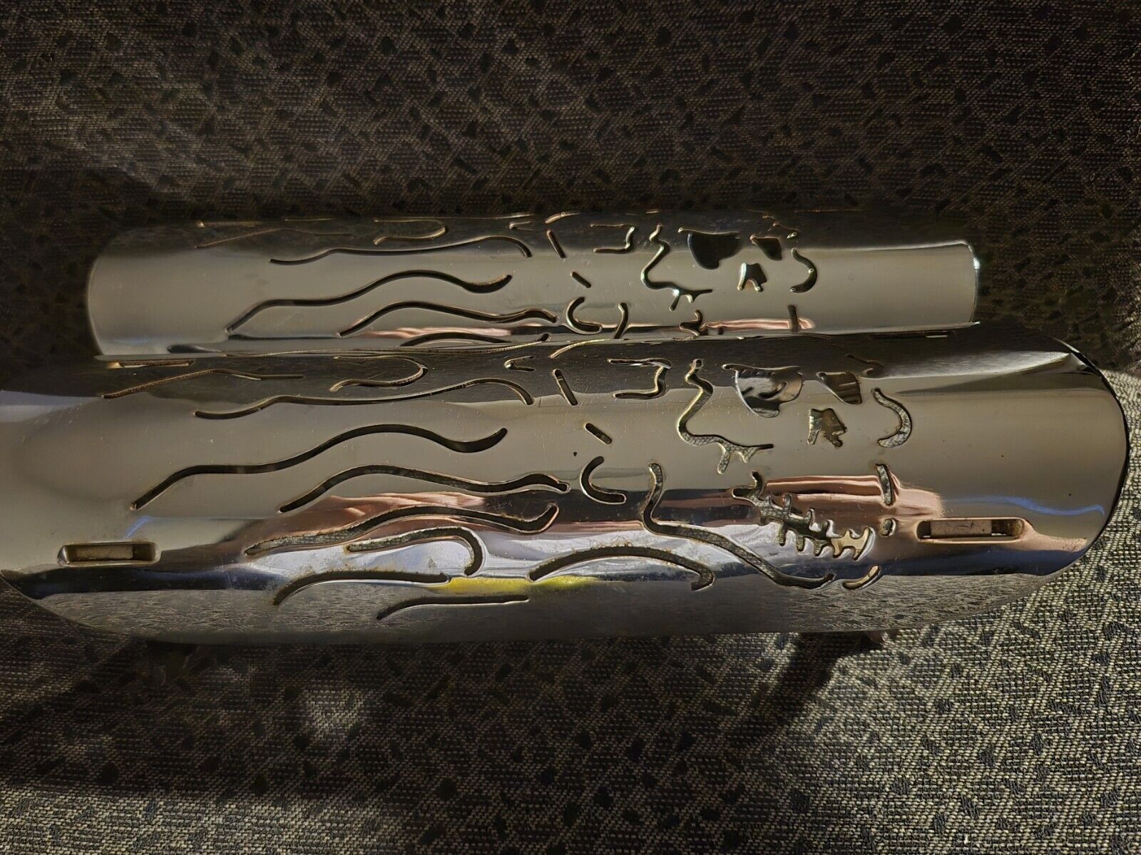 Harley Davidson Skull And Flames Heat Shield - Fresh Stock Dated February 2026