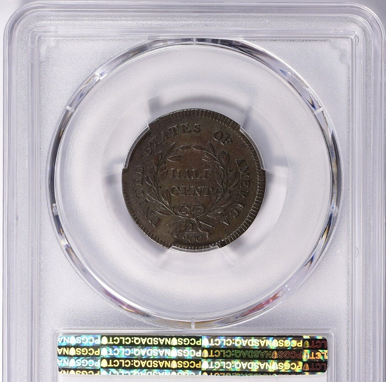 1795 Plain Edge, No Pole Liberty Cap Copper Half Cent PCGS Genuine net VF30 - Fresh Stock Dated February 2026