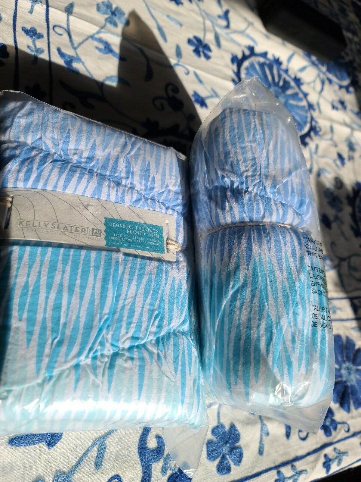 NEW Kelly Slater Pottery Barn Teen Organic Trestles Pillow Sham - set of 2 - Fresh Stock Dated December 2025