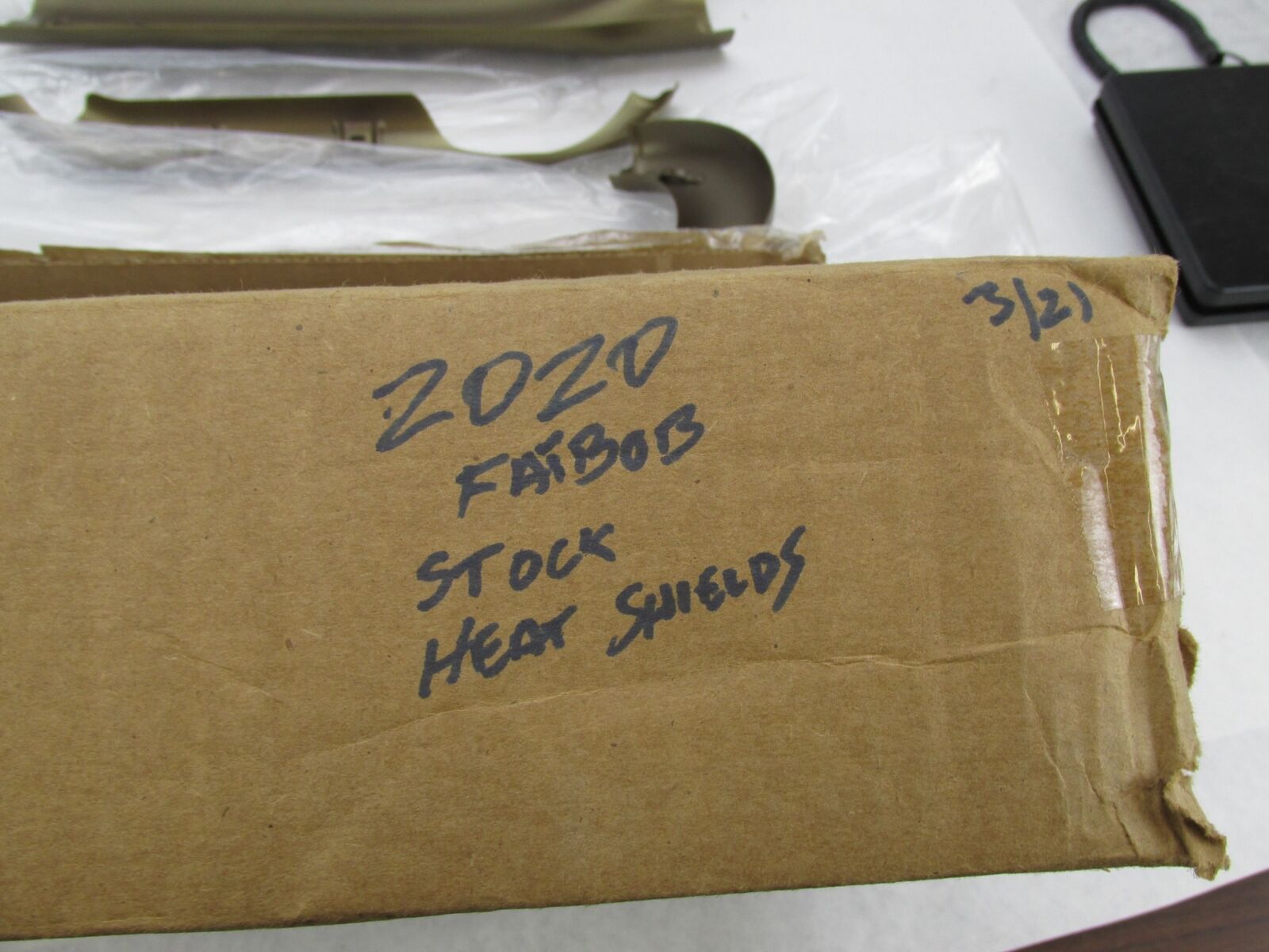 Harley Davidson Genuine Stock 2018- 2020 Fat Bob Gold Exhaust Heat Shields - Fresh Stock Dated February 2026