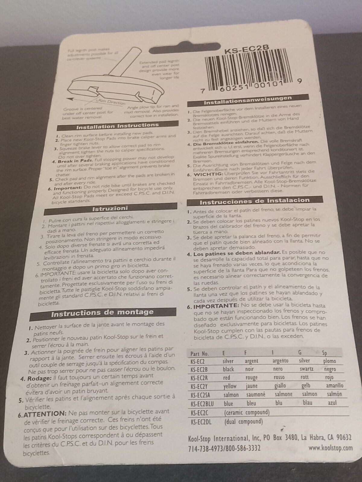 Eagle 2 All Weather Brake Pads / Cantipads Black FREE SHIPPING - Fresh Stock Dated February 2026