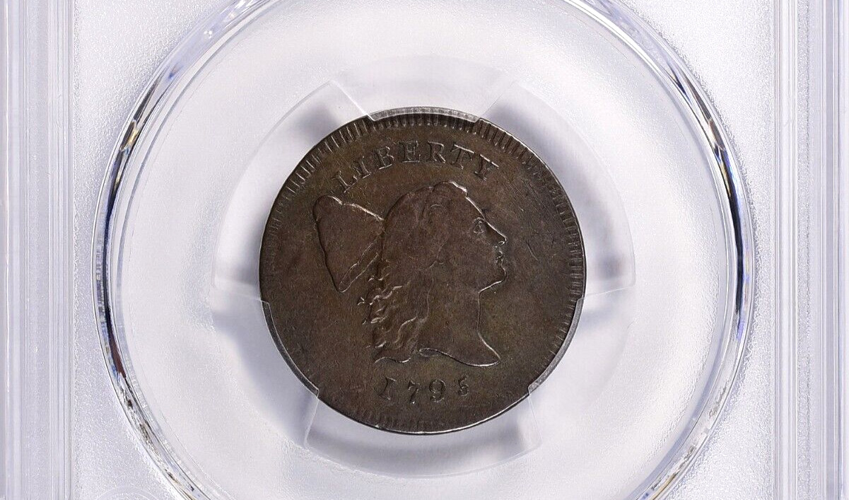 1795 Plain Edge, No Pole Liberty Cap Copper Half Cent PCGS Genuine net VF30 - Fresh Stock Dated February 2026