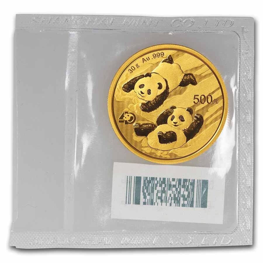 2022 China 30 gram Gold Panda BU (Sealed) - SKU#237232 - Fresh Stock Dated February 2026