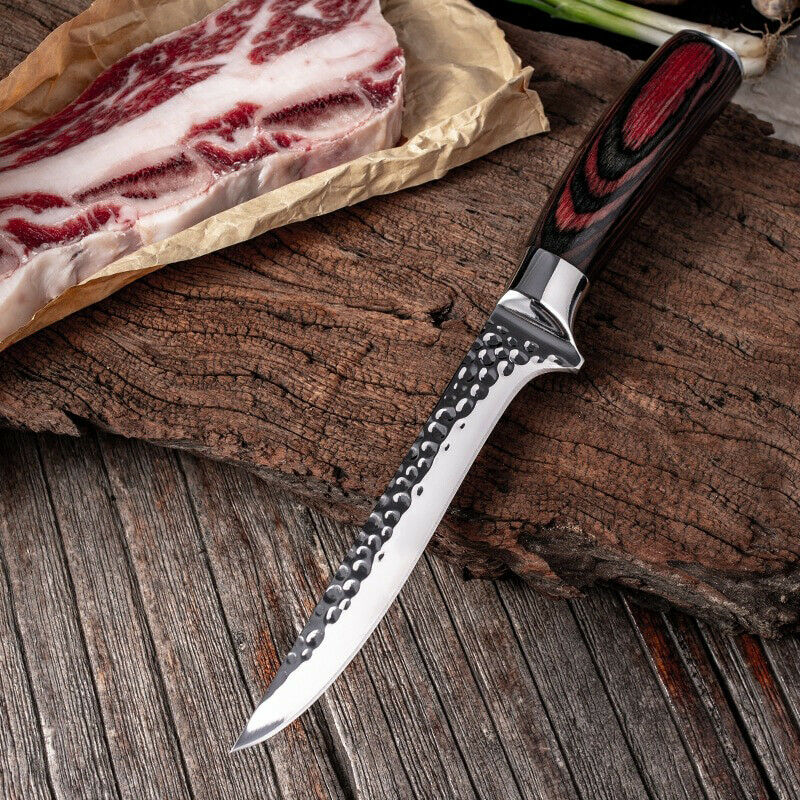Hammer Forged Boning knife Meat Cleaver Chef cooking Sharp Kitchen knives tool - Fresh Stock Dated December 2025