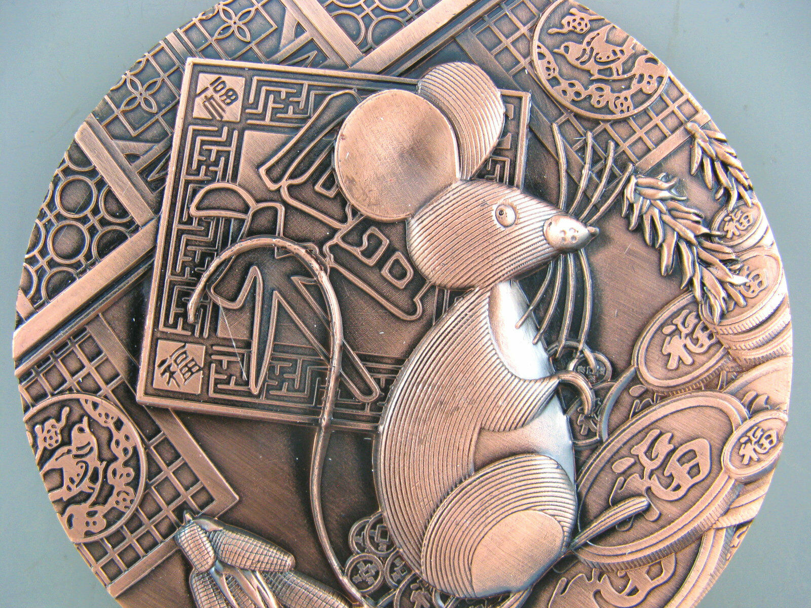 New 2020 Chinese Zodiac Red copper Medal Coin - Year of the Rat - Fresh Stock Dated February 2026