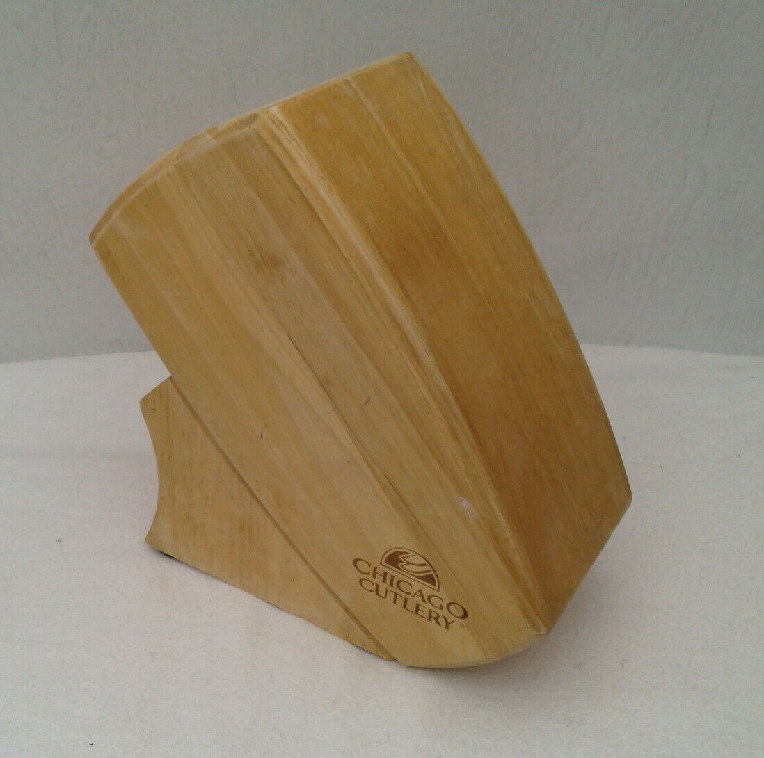 Chicago Cutlery Knife Set Block Only Wood Solid 11 Piece Set Hold Nice pre-owned - Fresh Stock Dated December 2025