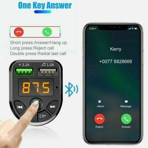 5.0 Bluetooth Dual USB Charger Wireless Cigarette Lighter Car FM Transmitter - Fresh Stock Dated February 2026