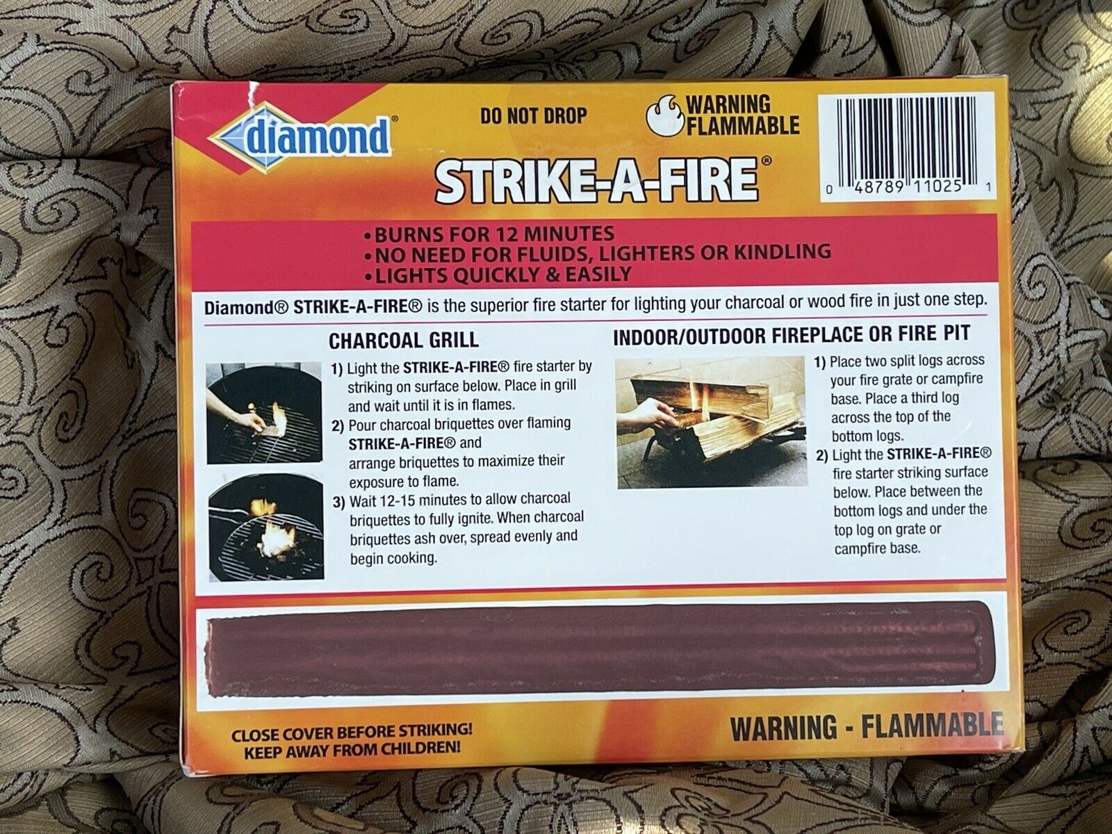 Diamond Strike-A-Fire Starter That Strikes Like A Match (Box of 48) - Fresh Stock Dated December 2025