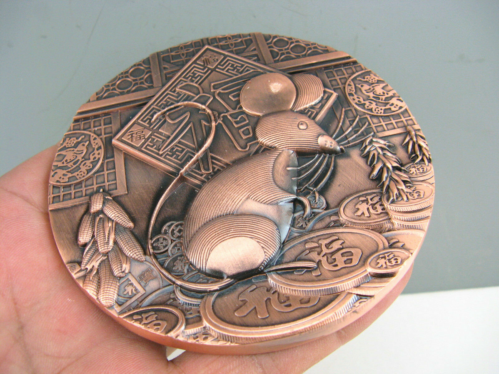 New 2020 Chinese Zodiac Red copper Medal Coin - Year of the Rat - Fresh Stock Dated February 2026