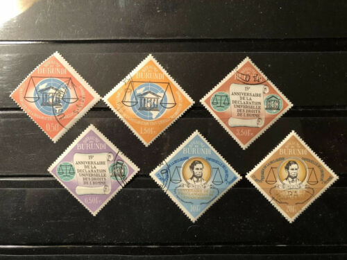 9 DIFFERENT COMPLETE SETS OF BURUNDI STAMPS - CANCELLED LH - Fresh Stock Dated December 2025