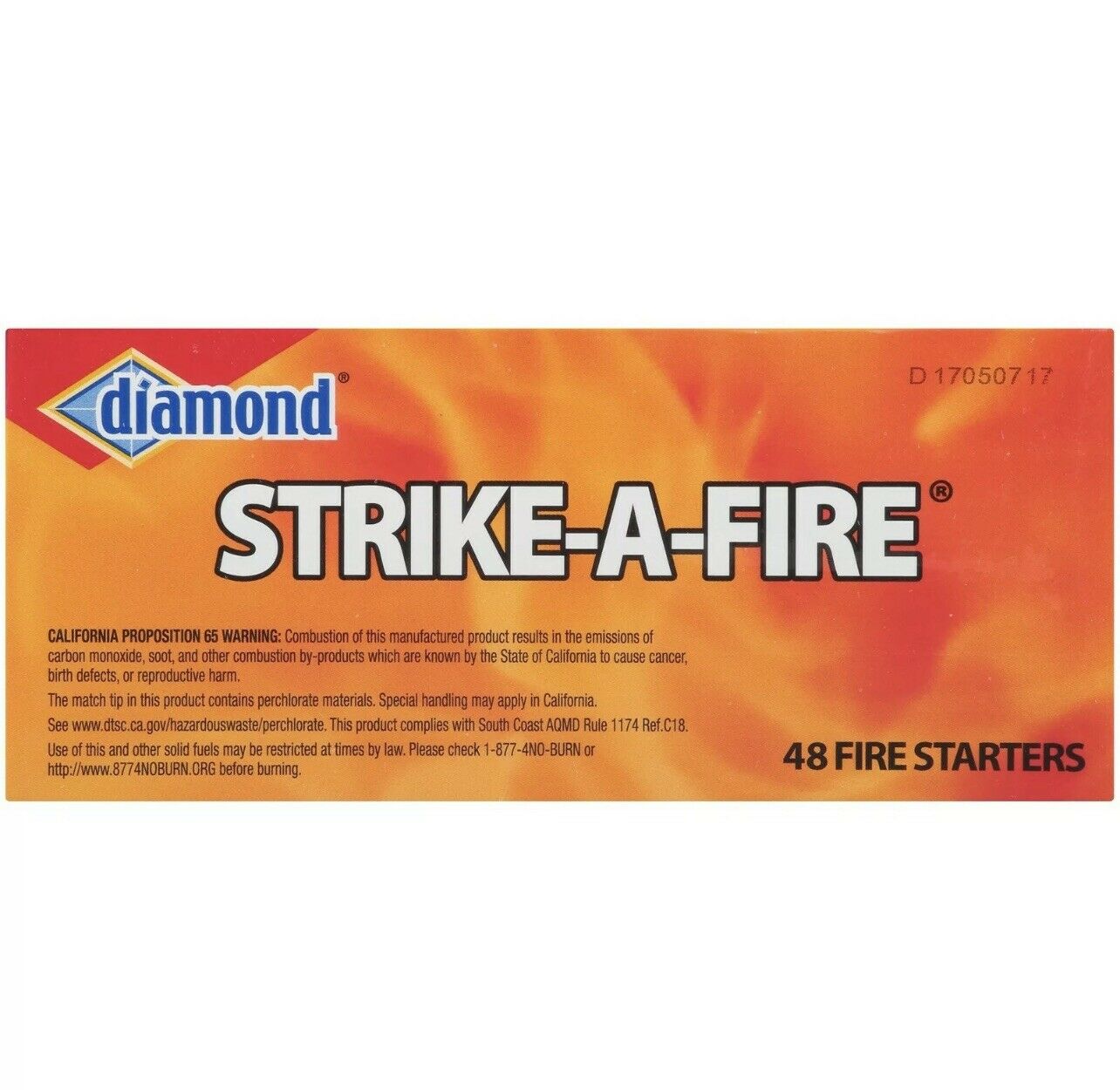 Diamond Strike-A-Fire Starter That Strikes Like A Match (Box of 48) - Fresh Stock Dated December 2025