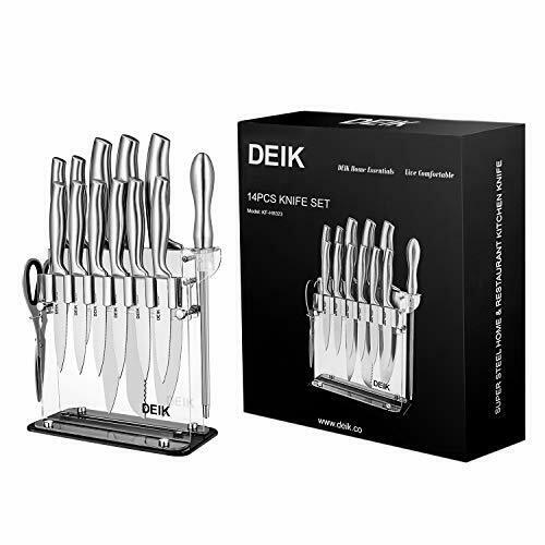 DEIK Knife Set High Carbon Stainless Steel Kitchen Knife Set 14 PCS, Super Sharp - Fresh Stock Dated December 2025