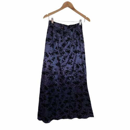 Vintage 90s Y2K Purple Black Maxi Skirt 7 - Fresh Stock Dated February 2026