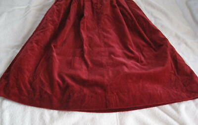 1980s Laura Ashley Wine Red Deep Dark Red Velvet A Line Midi Skirt Sz 4-6-8-10 - Fresh Stock Dated February 2026