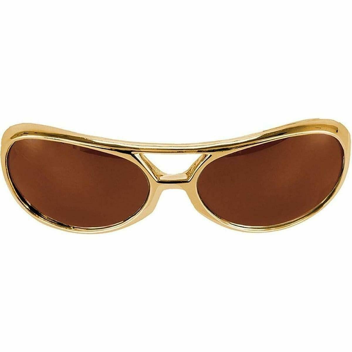 Rock & Roller Glasses Elvis Gold with Graduating Lenses by Elope - Fresh Stock Dated December 2025