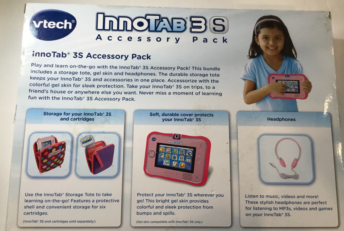 Innotab 3S Assessory Pack Storage Tote Gel Skin Headphones New In Box - Fresh Stock Dated December 2025