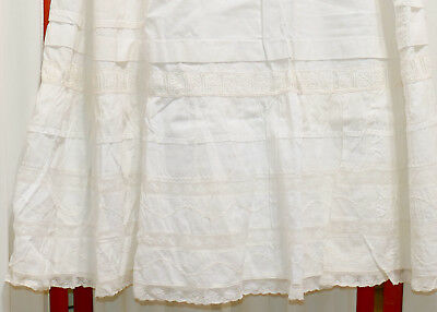 Women's Antique ESTATE VICTORIAN SKIRT Bright White Lace S USA SELLER - Fresh Stock Dated February 2026