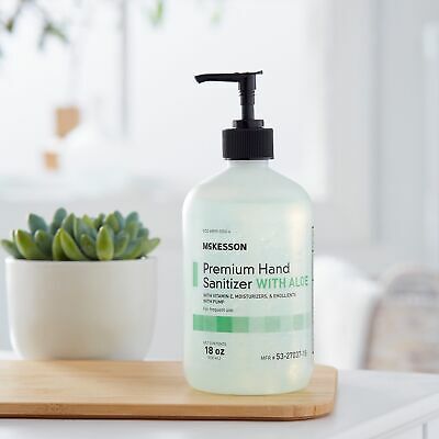 McKesson Premium Gel Hand Sanitizer with Aloe 18 oz. Pump Bottle 1 Each - Fresh Stock Dated December 2025