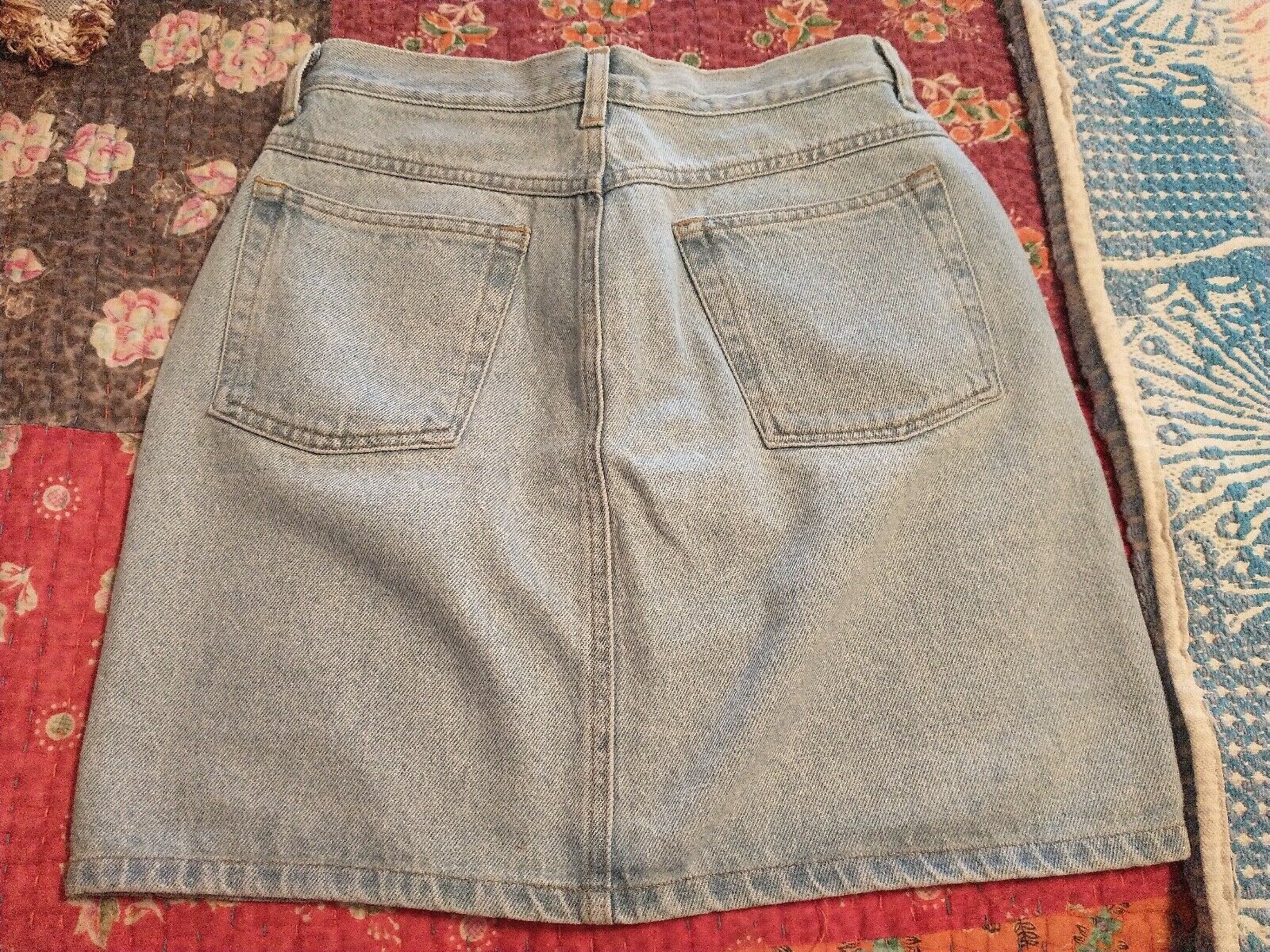 SKOOZI Light Blue Denim Jean Mini Skirt SEXY Style VINTAGE 90's Size 9 - Fresh Stock Dated February 2026