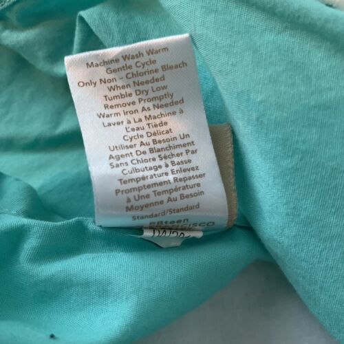 Lot of 2 Pottery Barn Teen Aqua Teal Turquoise Ruched Standard Shams - Fresh Stock Dated December 2025