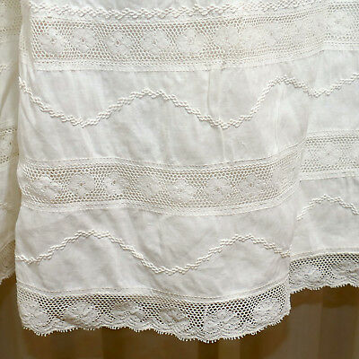 Women's Antique ESTATE VICTORIAN SKIRT Bright White Lace S USA SELLER - Fresh Stock Dated February 2026
