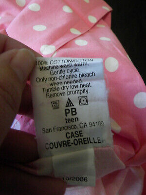 Pottery Barn Teen Dottie STD Pillow Case Pair Pink White Polka Dot Whimsical - Fresh Stock Dated December 2025