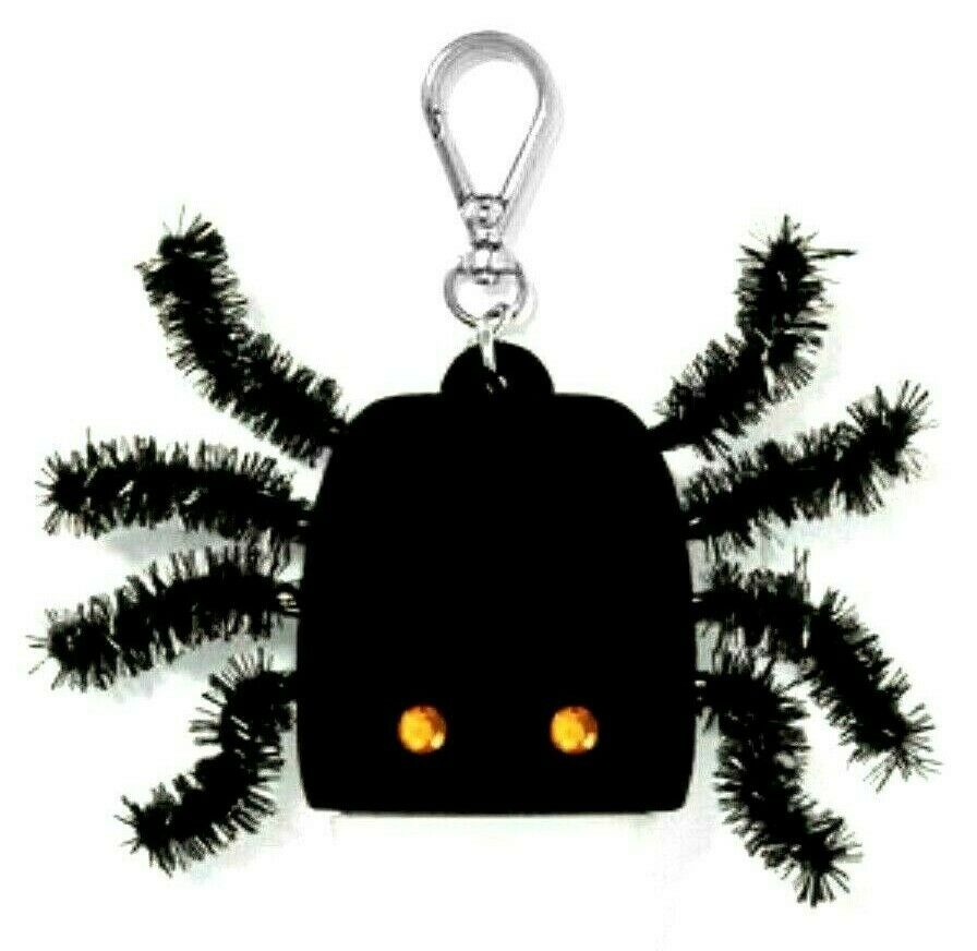 Bath Body Works BLACK SPIDER Hand Sanitation holder pocket. bac HALLOWEEN 2PC - Fresh Stock Dated February 2026