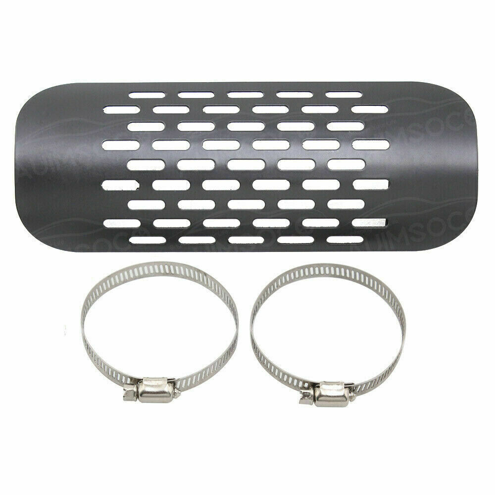 Motorcycle Universal Black Exhaust Muffler Pipe Heat Shield Cover Heel Guard - Fresh Stock Dated February 2026