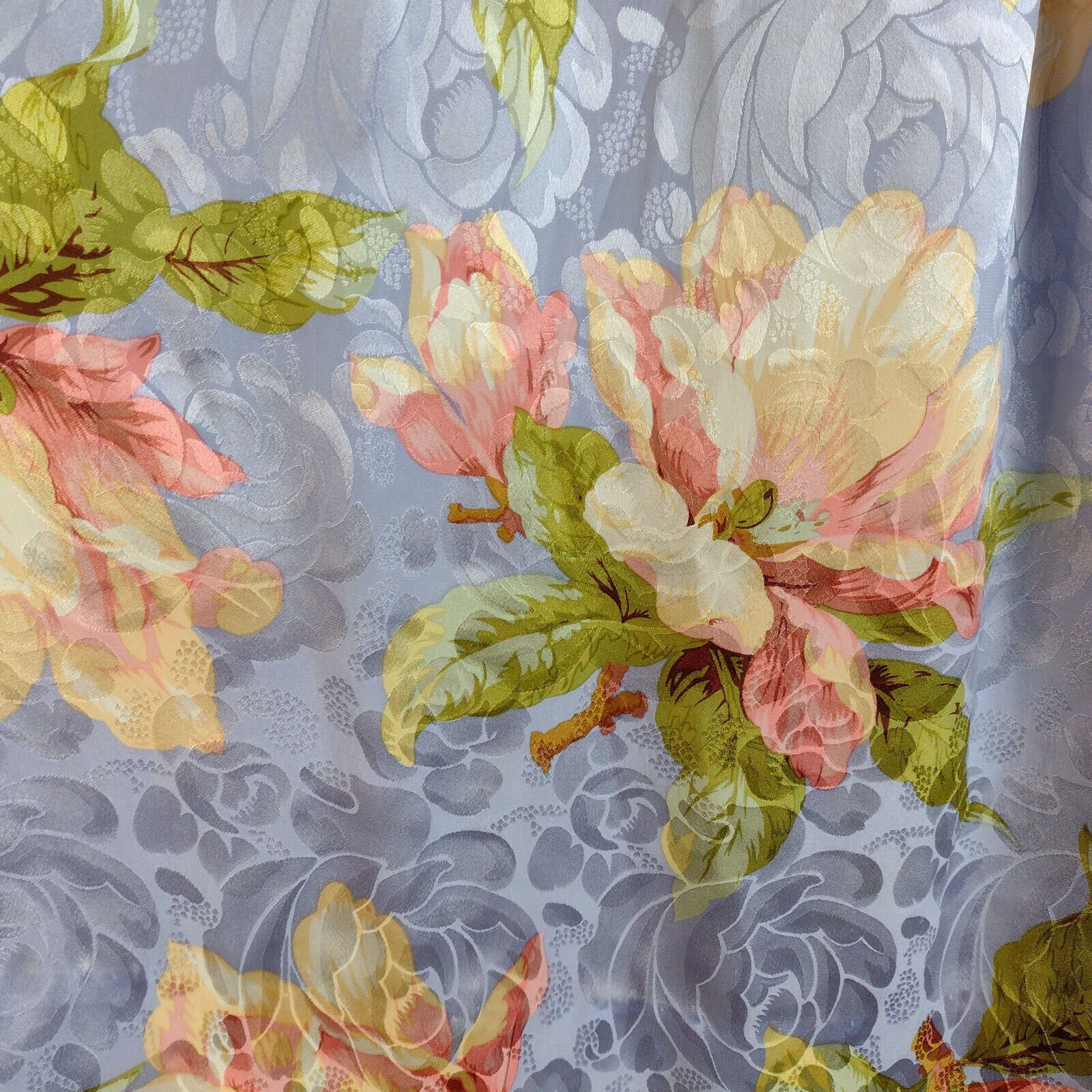 Vintage Anne Crimmins Pastel Floral Print Pleated 100% Silk Midi Skirt 12 - Fresh Stock Dated March 2026