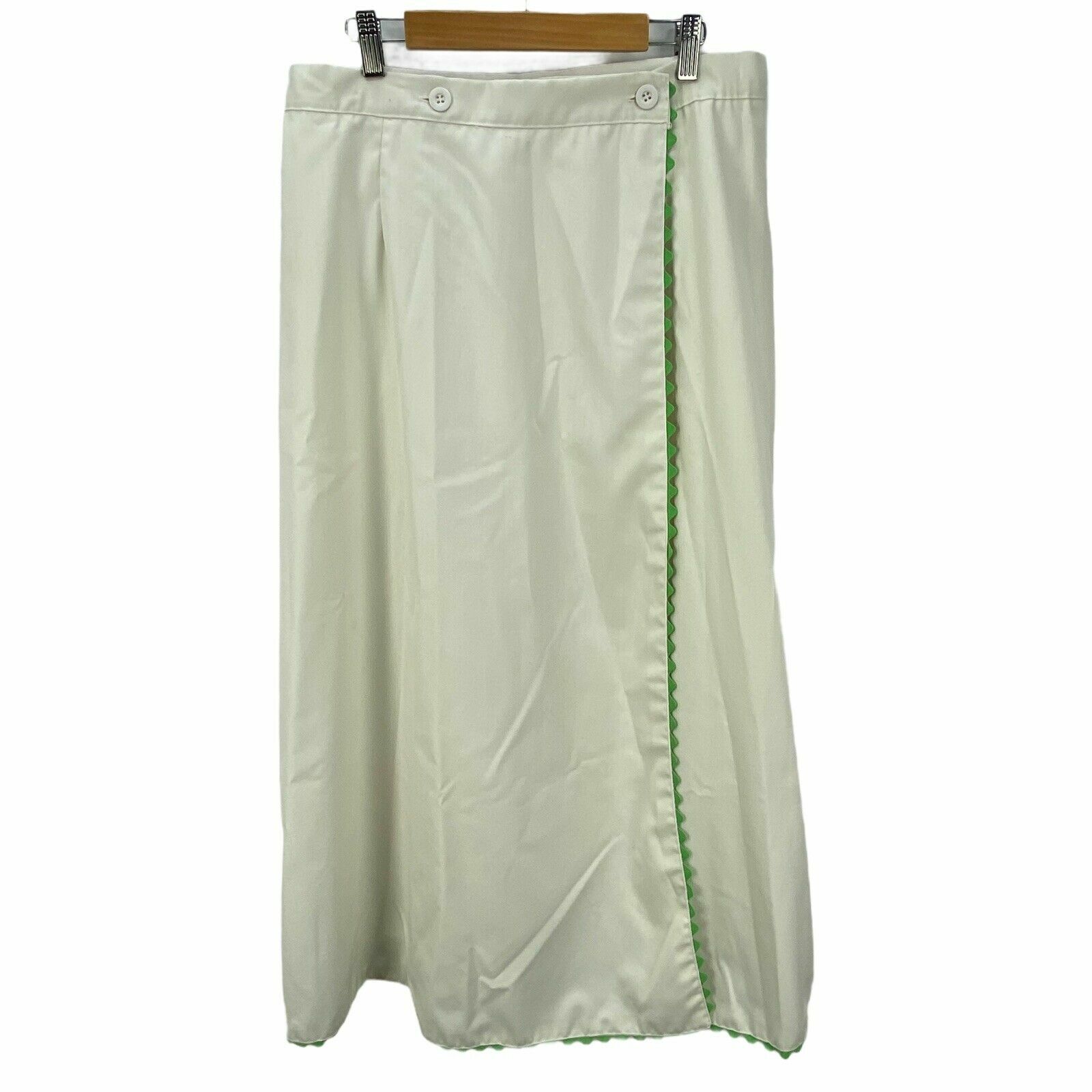 Vintage 70s CATHERINE CARR Midi Wrap Skirt Large Cottage Prairie Grandma Core - Fresh Stock Dated March 2026