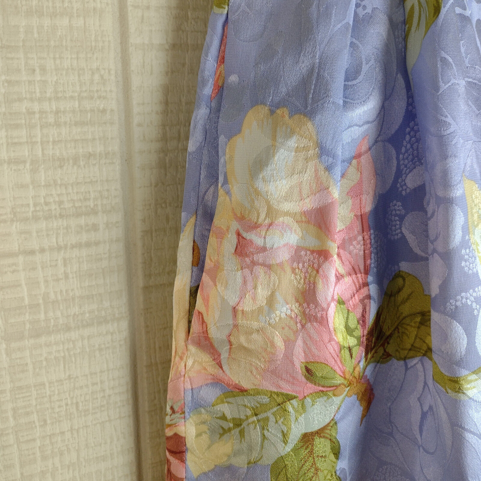 Vintage Anne Crimmins Pastel Floral Print Pleated 100% Silk Midi Skirt 12 - Fresh Stock Dated March 2026