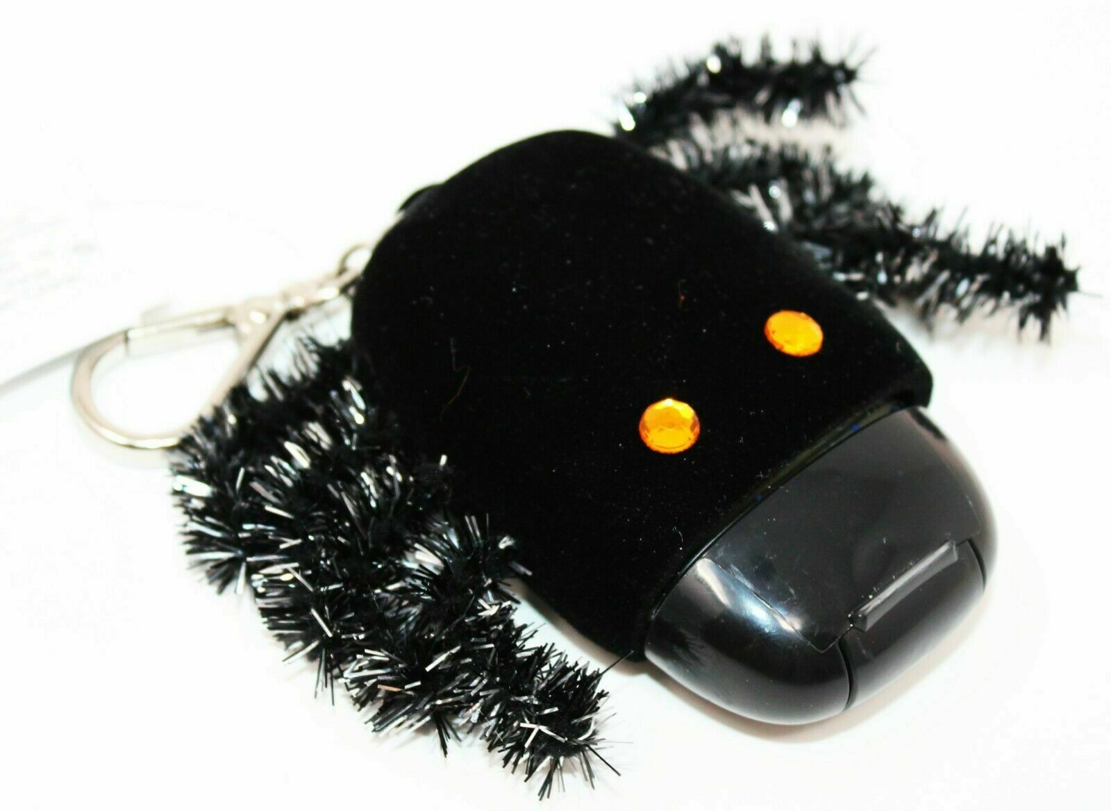 Bath Body Works BLACK SPIDER Hand Sanitation holder pocket. bac HALLOWEEN 2PC - Fresh Stock Dated February 2026