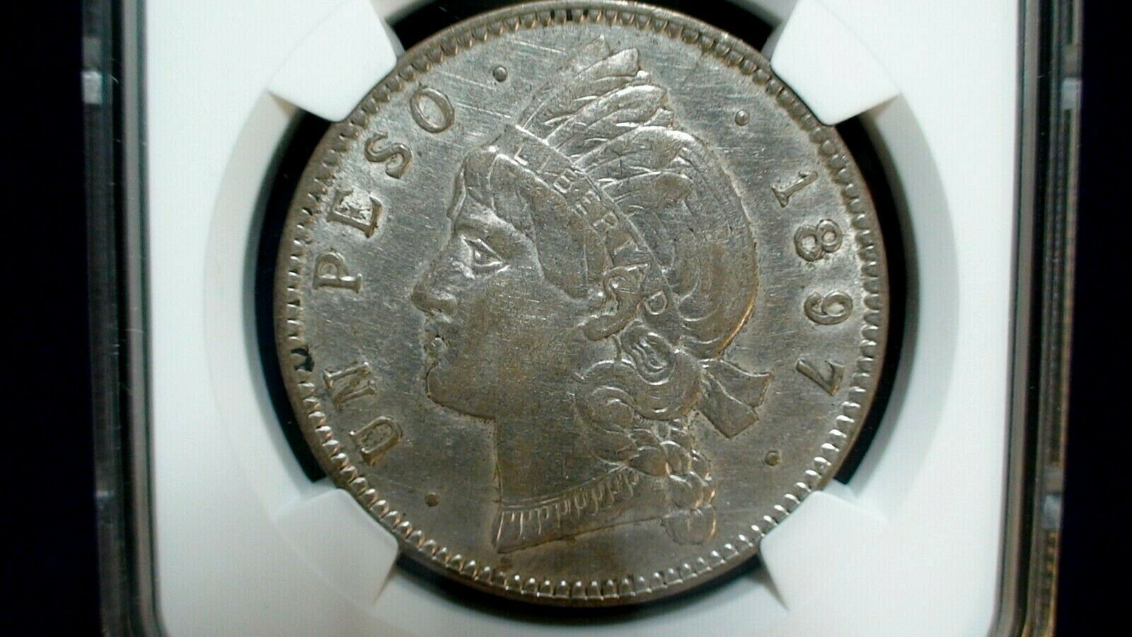 1897A Dominican Republic Peso NGC AU Details 1P Coin PRICED TO SELL RIGHT NOW! - Fresh Stock Dated February 2026