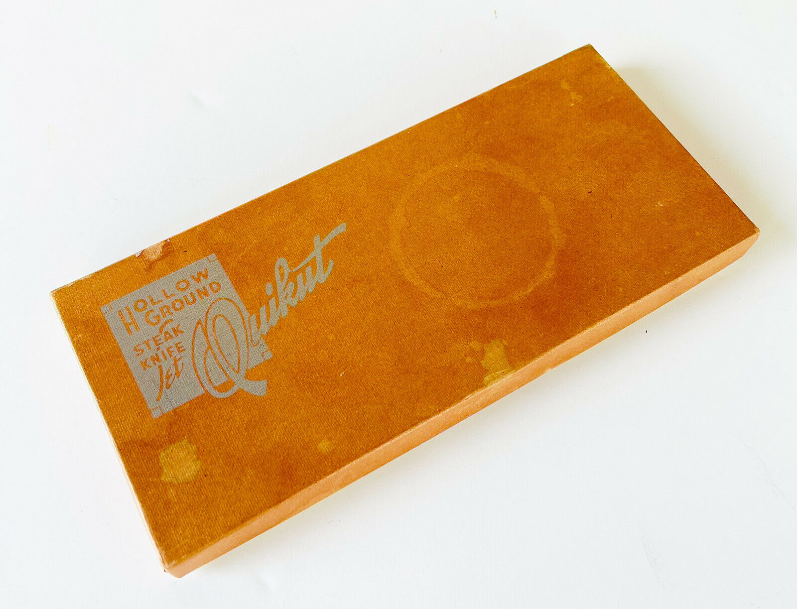 Vintage Quikut Hollow Ground Steak Knife Set of 4 Stainless Steel Tenite Handles - Fresh Stock Dated January 2026