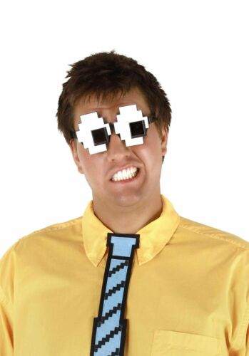 Adult Video Game Gamer Pixel-8 Eyes Interchangeable 4 Eye Costume Glasses Set - Fresh Stock Dated February 2026