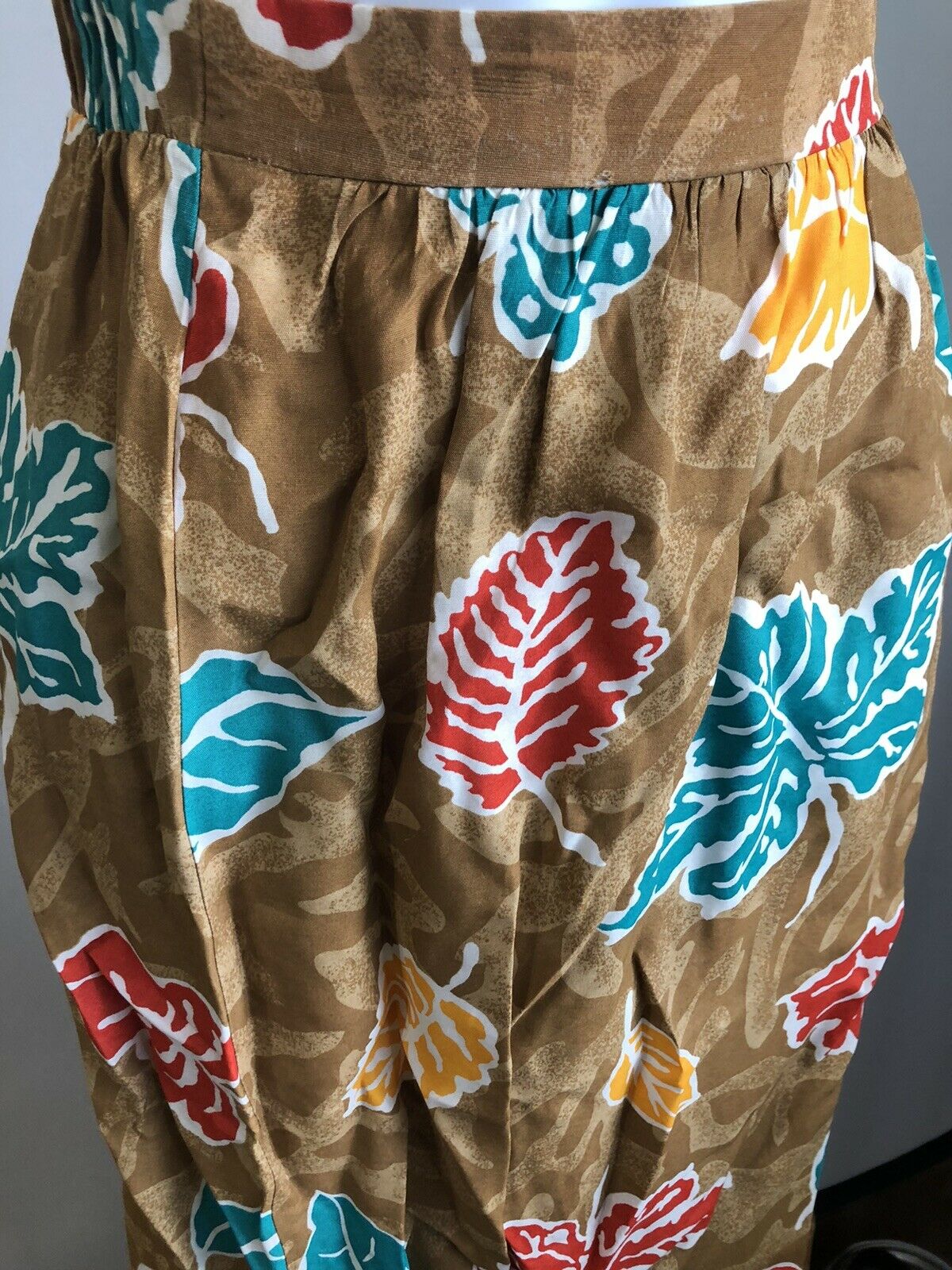 Vintage JBJ Sportswear Skirt Brown Fall Leaves A-line Size 14 - Fresh Stock Dated December 2025