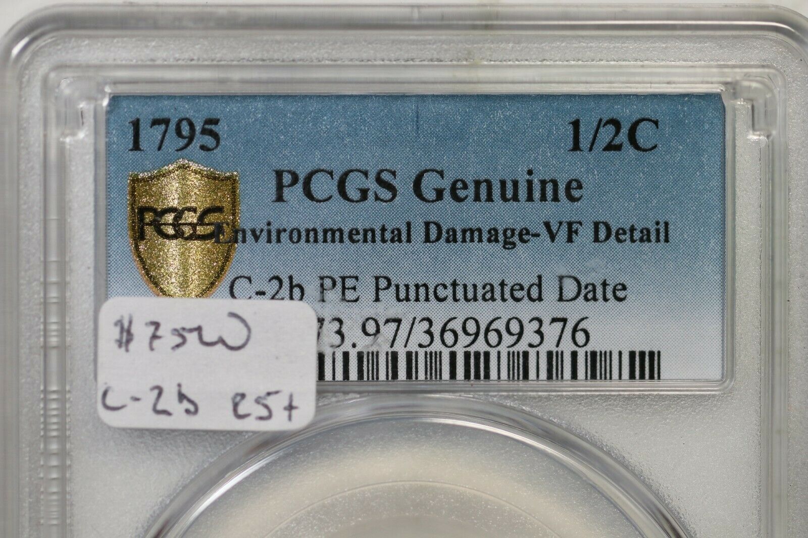1795 C-2b R-5+ PCGS VF Details Punctuated Date Liberty Cap Half Cent Coin 1/2c - Fresh Stock Dated February 2026