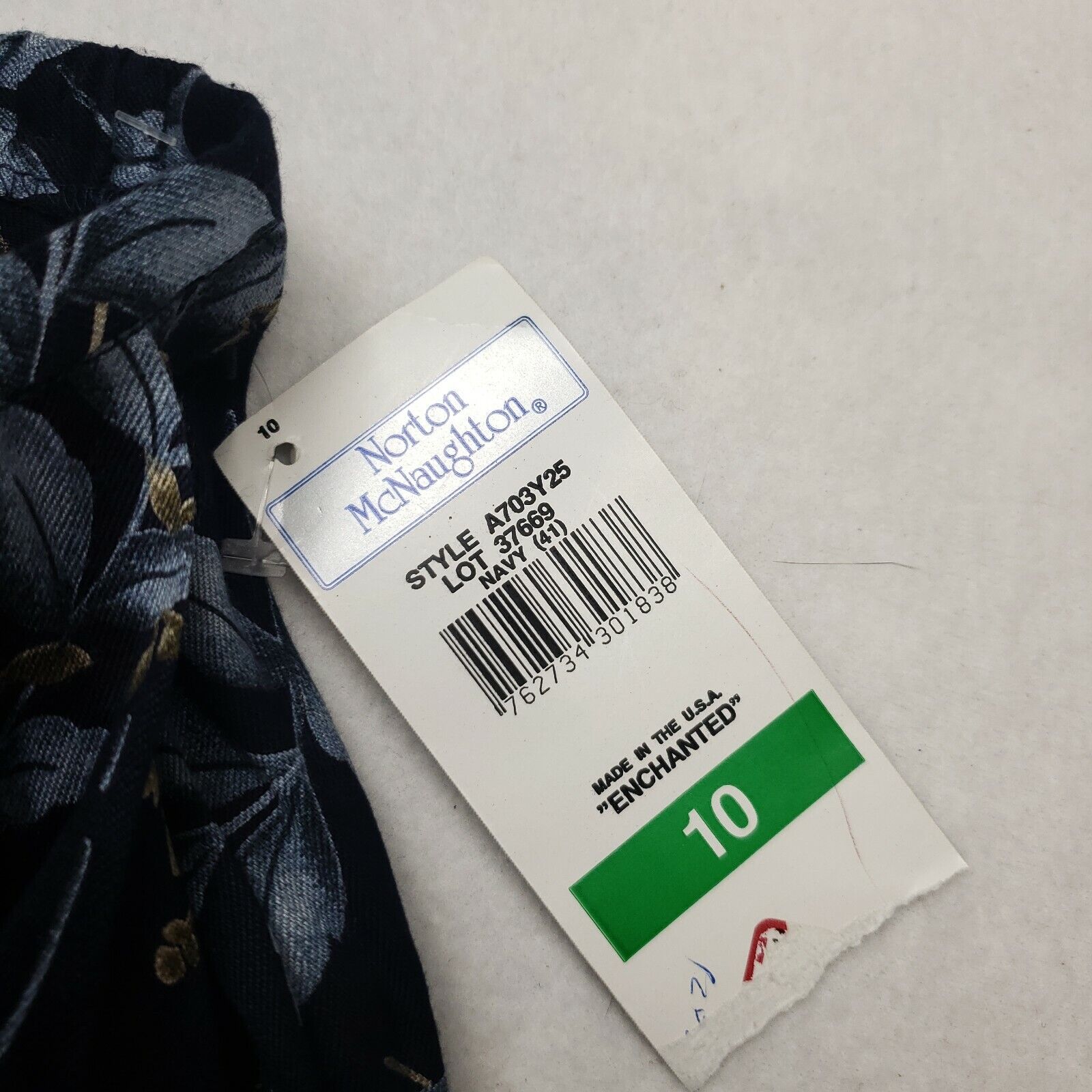 Vintage Norton McNaughton Skirt Faux Wrap Floral Navy Size 10 Side Button NWT - Fresh Stock Dated March 2026