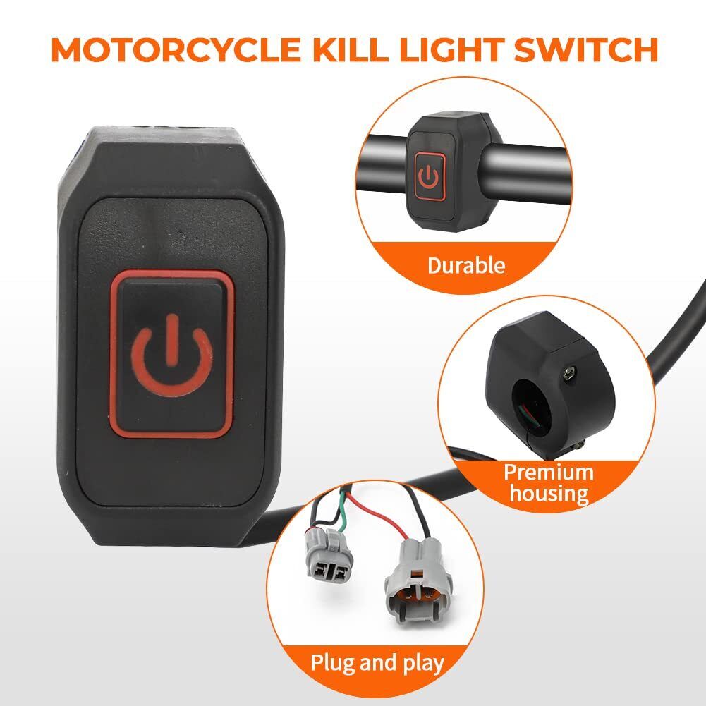 MOTORCYCLE RED LED PLUG N PLAY HEADLIGHT SWITCH FOR SUR-RON SURRON X SEGWAY X260 - Fresh Stock Dated February 2026