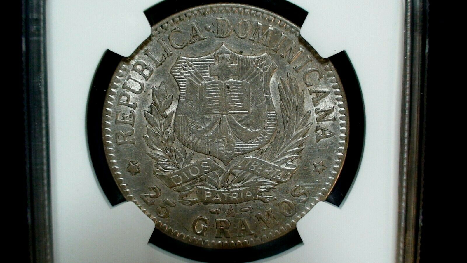 1897A Dominican Republic Peso NGC AU Details 1P Coin PRICED TO SELL RIGHT NOW! - Fresh Stock Dated February 2026